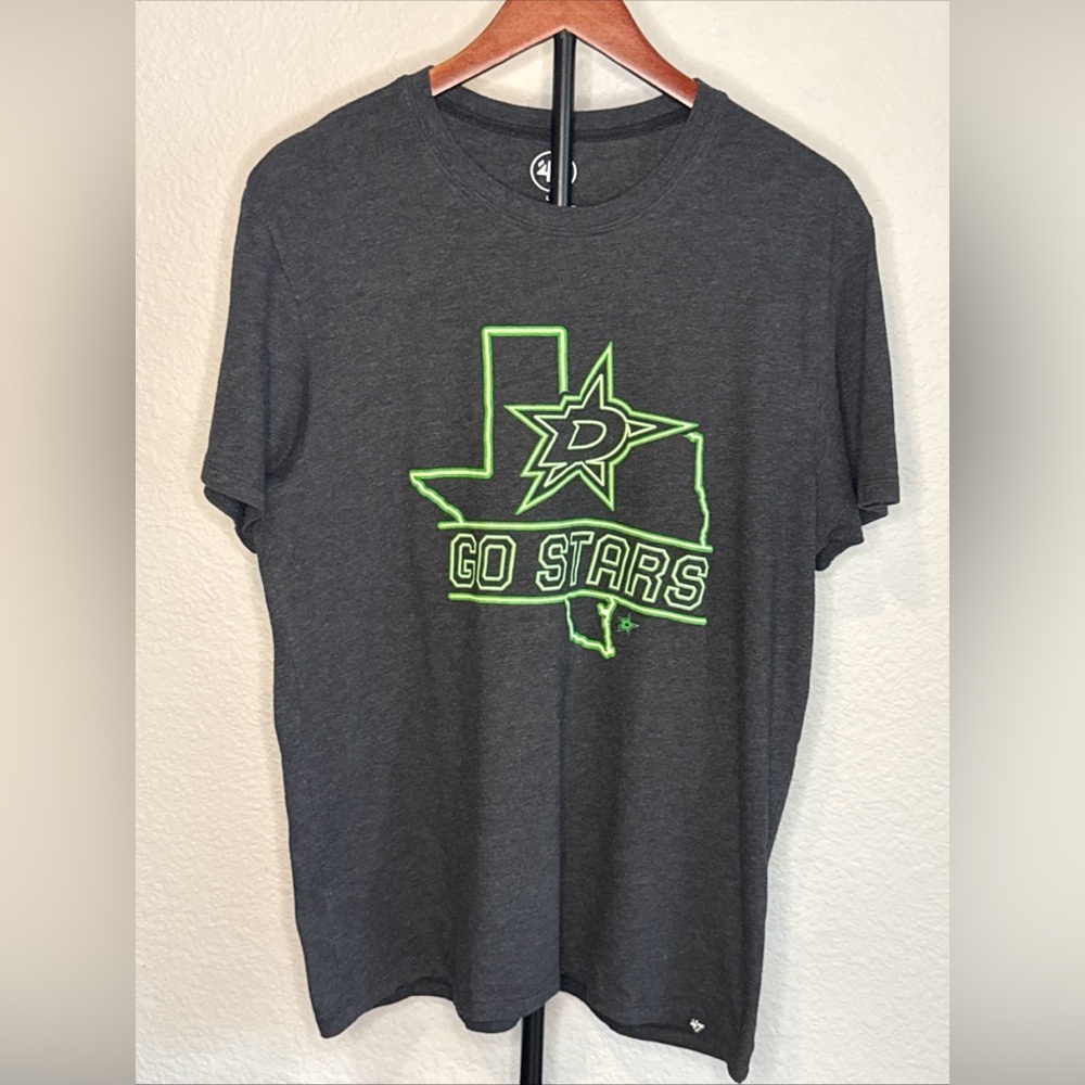 Dallas Stars NHL Gray Men’s Size Large L (47 Brand) Go Stars T-Shirt
